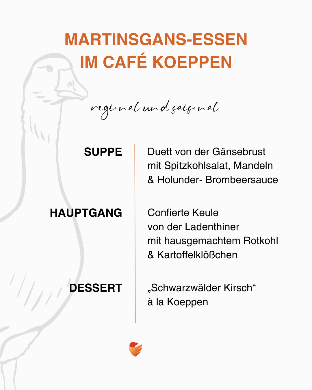 Martinsgans-Essen im Café Koeppen | 10. November