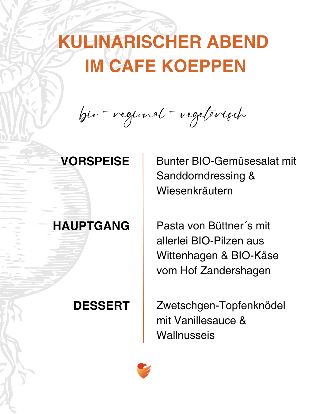 Kulinarischer Abend im Café Koeppen | August