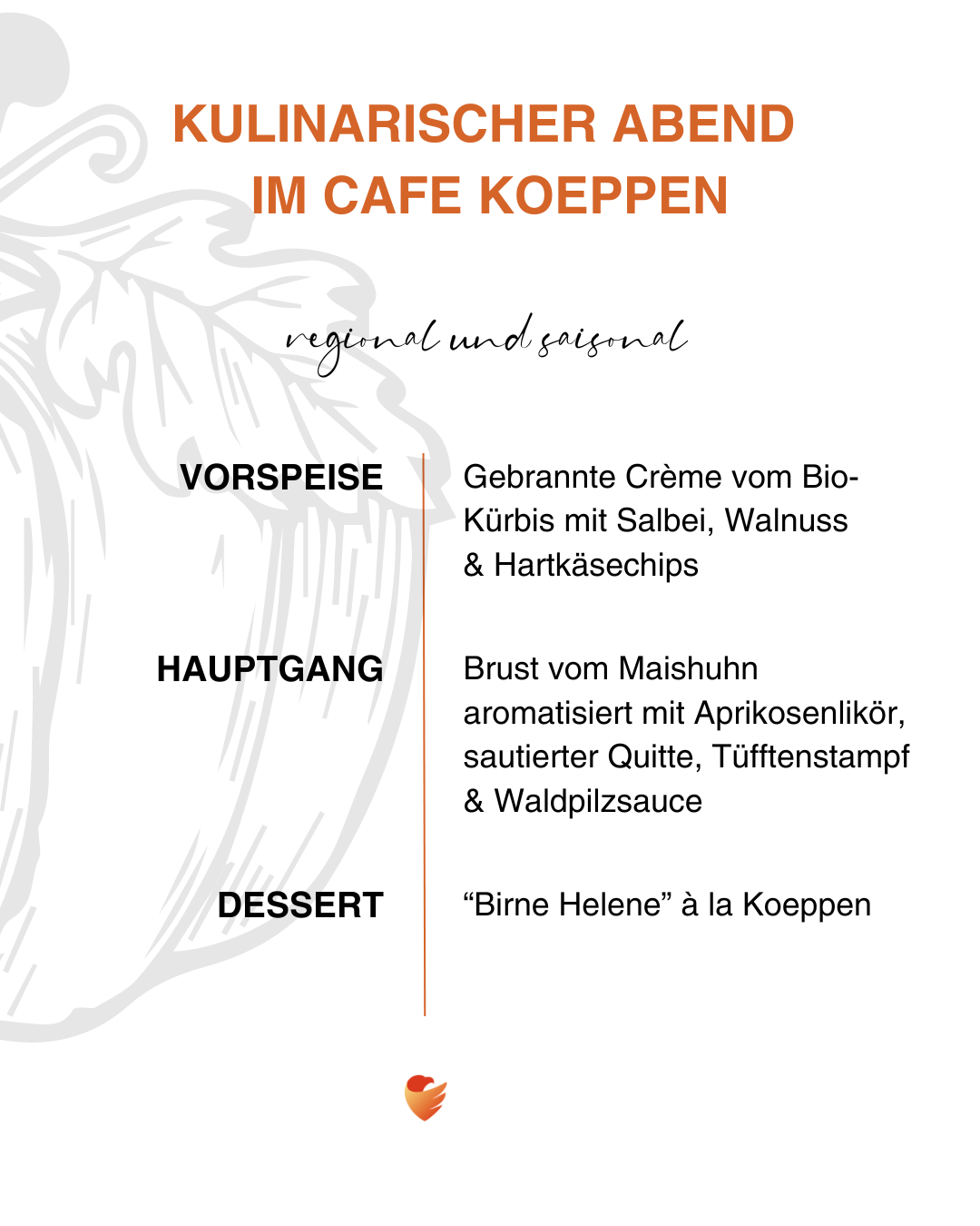 Kulinarischer Abend im Café Koeppen | Oktober