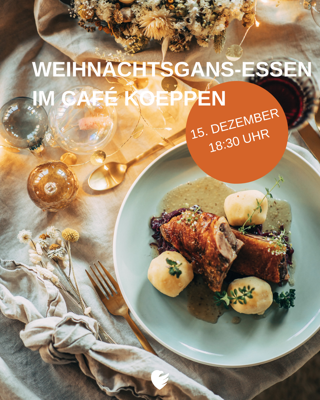 Weihnachtsgans-Essen im Café Koeppen | 15. Dezember